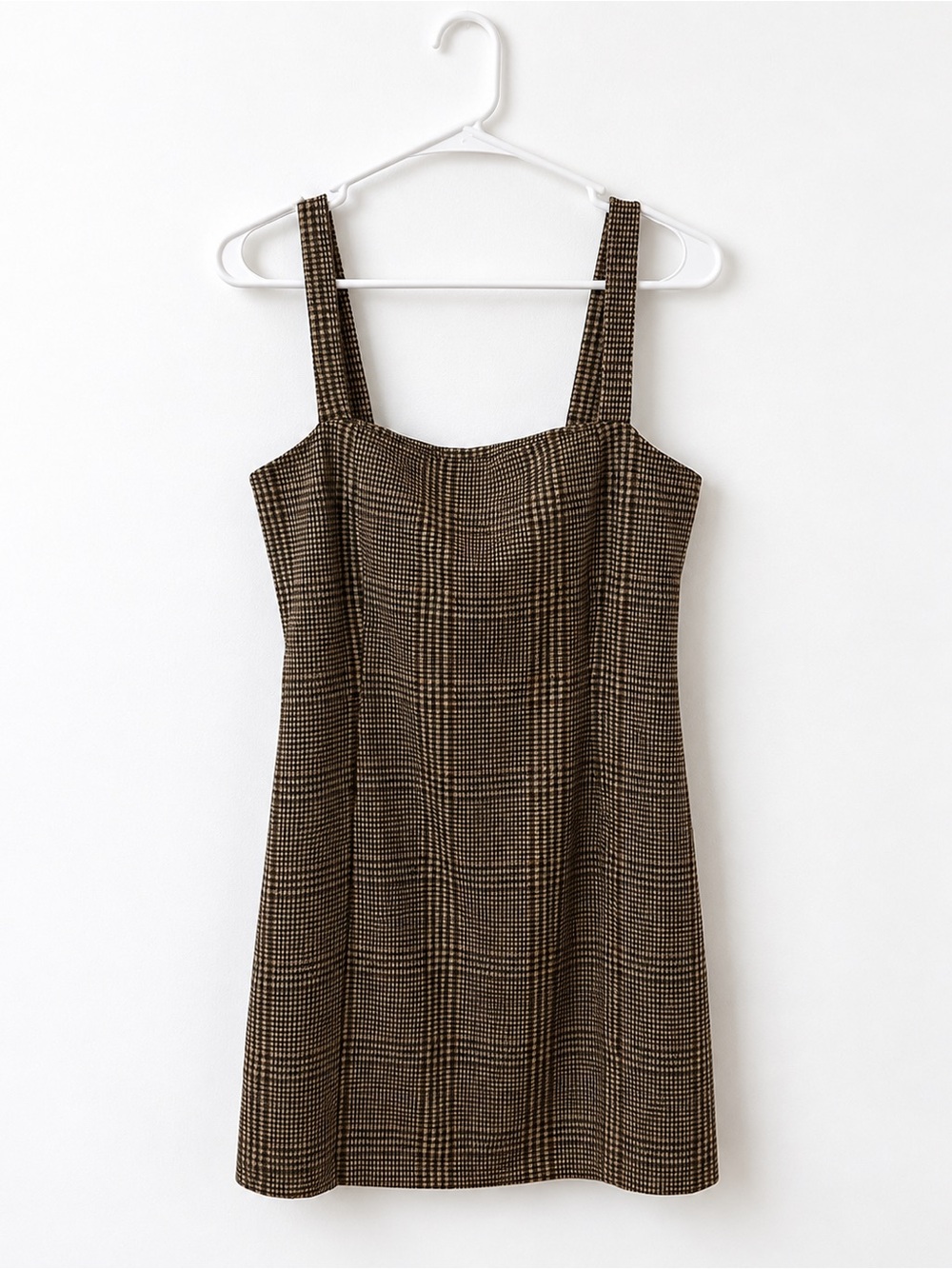 Polly & Esther Brown Plaid Mini Dress